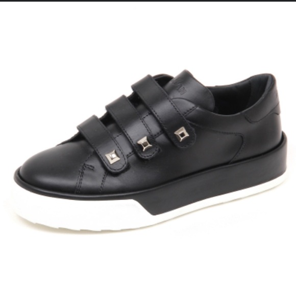 DONNA BLACK HOGAN R320 SCARPE STRAPPI BORCHIE SHOE WOMAN Size 1/2